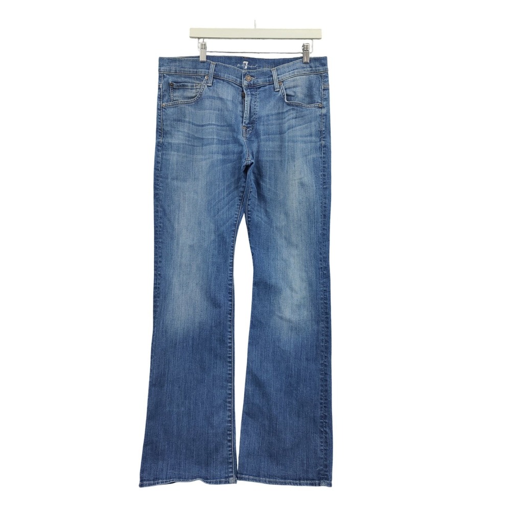 7 For All Mankind Mens Modern Western Brett Bootcut Jeans 34 *35x33 Medium Wash